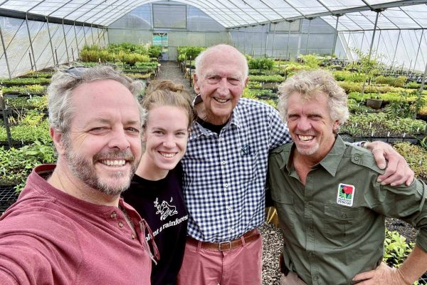 Branden & Marine (Rainforest Rescue), Dr Tony Parkes (Big Scrub Landcare) & Mark Dunphy (Firewheel Rainforest Nursery)