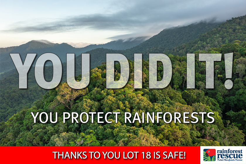 You did it! Lot 18 Cape Kimberley Rd is now protected forever!