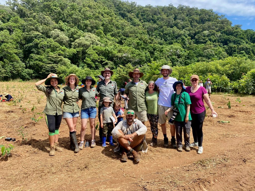 Some of the Rainforest Rescue team at NightWings Community Tree Planting 2021