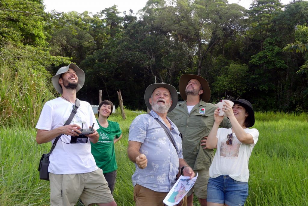 Marty Stringer on drone, Sylvia, Allen, Branden and Kristin