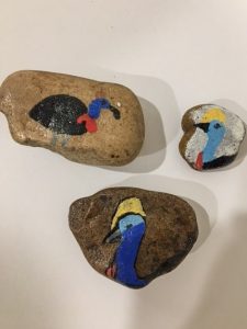 Amber & Penny Cassowary Rock Art