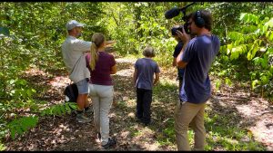 TF1 filming - Rainforest Rescue tree planting