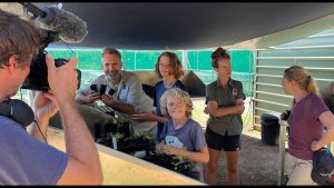 TF1 filming - Rainforest Rescue native nursery