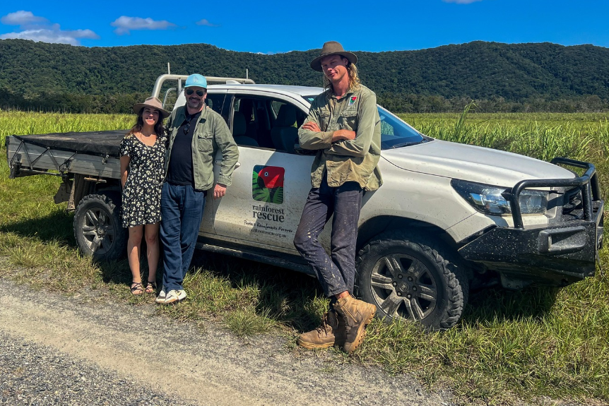 Jim Jefferies visits Rainforest Rescue